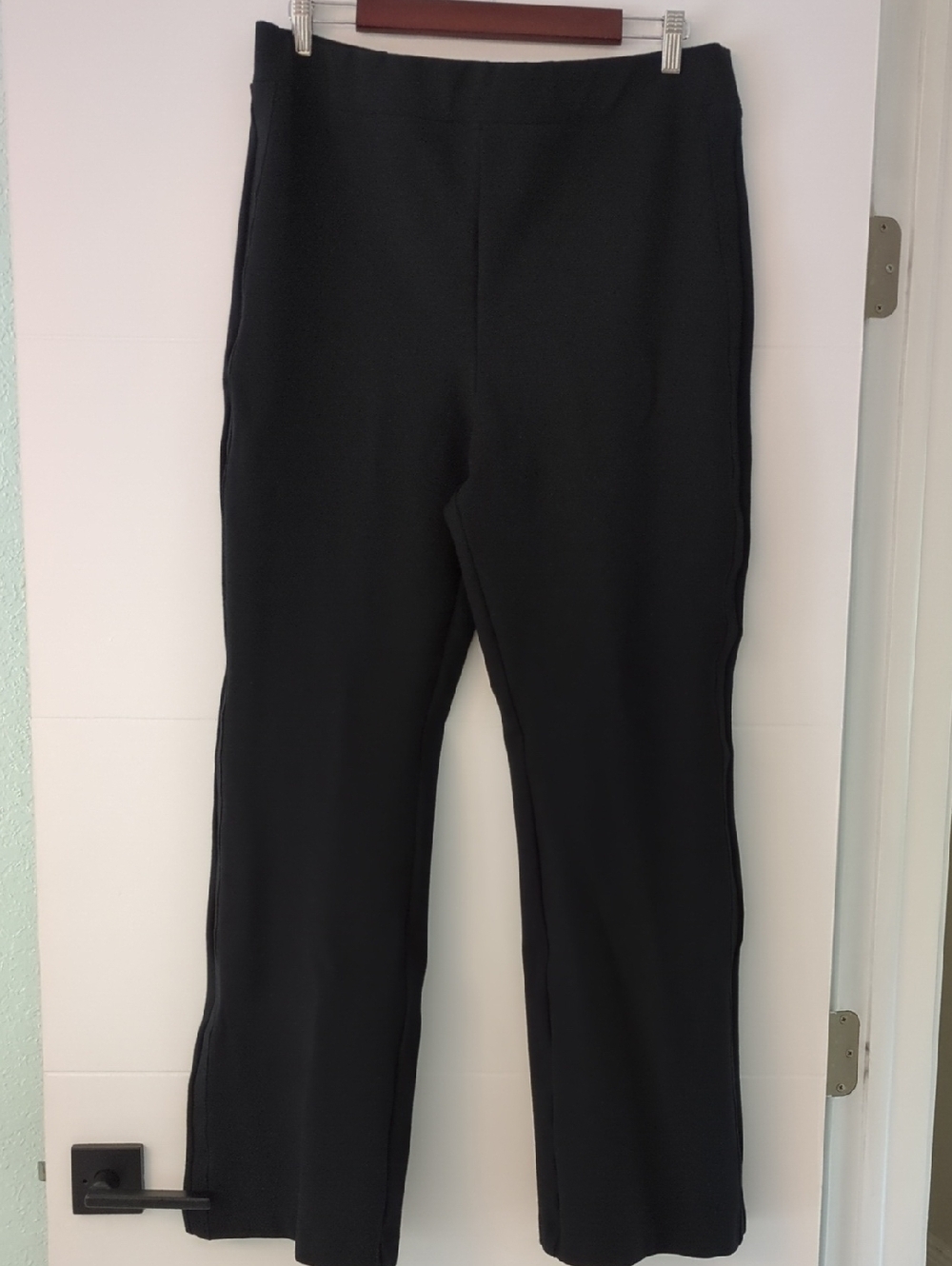 Anthropology Maeve High Waisted Pull On Classic Black Strechy Boot Leg Pants